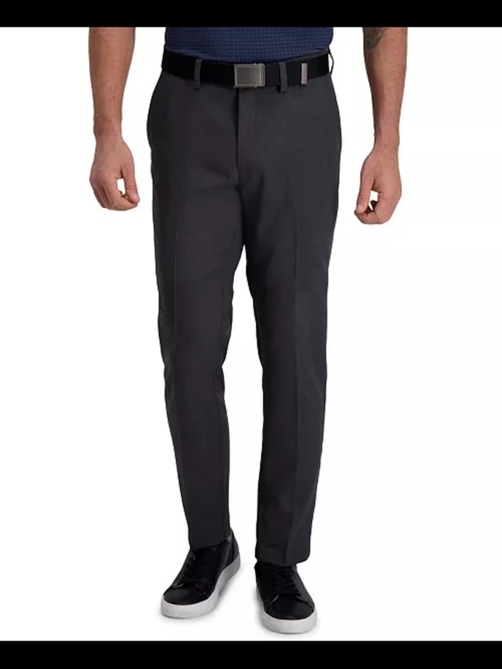 Haggar Cool Right Performance Flex Slim Fit Flat Front Pant Sz 36/29
